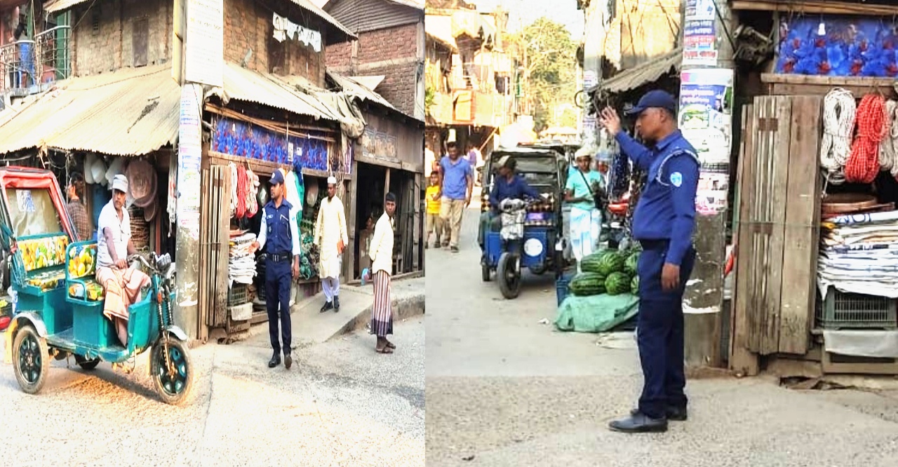 লামায় ট্রাফিক পুলিশ সদস্যরা রোজা রেখে মানুষকে গন্তব্যে পৌঁছাতে রাস্তায় সারেন ইফতার