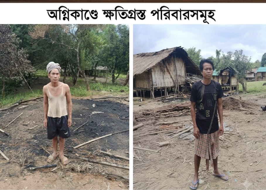 ভয়াবহ অগ্নিকান্ড ও পাহাড়ধ্বসে সর্বস্ব হারিয়ে খোলা আকাশের নিচে দুই পরিবার